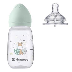 Kikkaboo Babyflasche Babyflasche Savanna 310 ml, Silikonsauger Größe L Anti-Kolik ab 6 Monaten