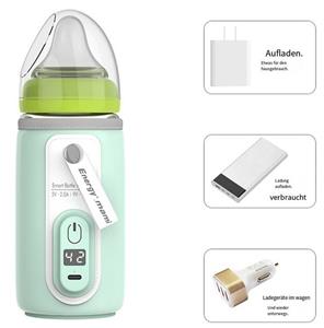 DESI-LEB Babyflaschenwärmer Flaschenwärmer Tragbarer Flaschenwärmer USB und LED-Anzeige
