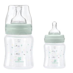 Kikkaboo Babyflasche Babyflasche PP 120 ml, Anti-Kolik-Sauger Größe S, Weithals, ab Geburt
