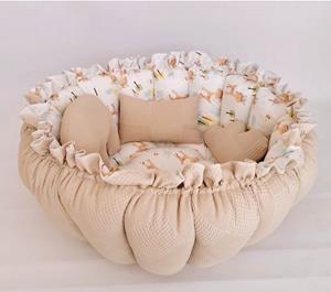 Baby Fancyroom Bettnestchen 2in1 Spielmatte Nestchen Babynestchen Babynest Kuschelnest, Handmade with Love