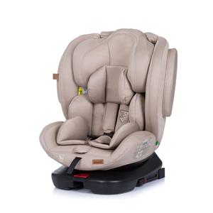 Chipolino Kindersitz 4KID i-Size (40 - 150 cm) Isofix, Kopfstütze verstellbar beige