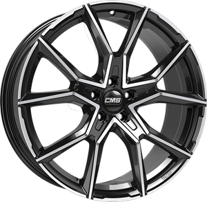 CMS WHEELS C33 Zwart gepolijst