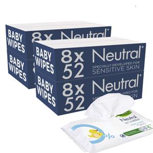 Neutral  Baby Billendoekjes - 32 x 52 = 1664 stuks - 0% Parfum