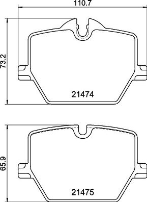 Remblokkenset, schijfrem BREMBO, u.a. für BMW, Toyota
