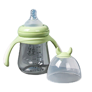 LuxeBass Babyfles met Handvaten | Voedingsfles Melkfles voor Baby | 180ml Groen