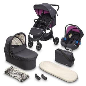 babyGO Kinderwagen 3 in 1 Rose