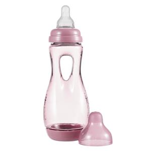 Difrax  Handgreep Babyfles - Peachy/Roze 240ml - Easy Grip