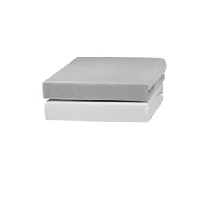 Urra 2er Pack Jersey Spannlaken, weiß/grau, 70 x 140 cm grau/weiß