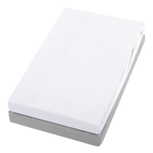 Alvi Spannbettlaken Doppelpack weiß/silber 40 x 90 cm