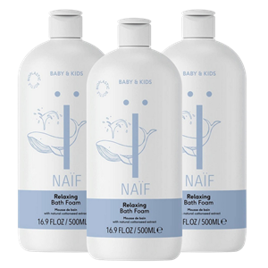 Naïf Care - Relaxing Bath Foam - 3x500 ml - Met natuurlijke katoenzaad extract - Voordeelverpakking