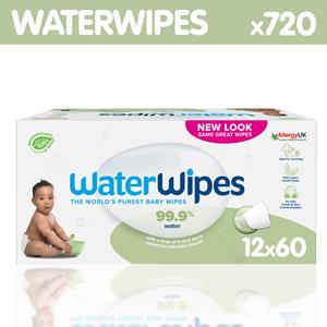 Waterwipes  Snoetenpoetser Soapberry - 12 x 60 Babydoekjes - 99,9% water *Plastic Vrij