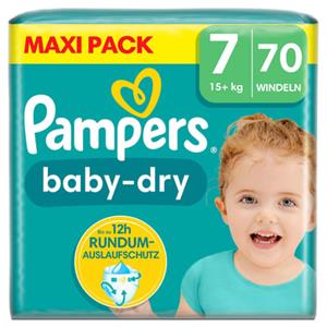Pampers Baby-Dry luiers, maat 7, 15+ kg, Maxi Pack (1 x 70 luiers)