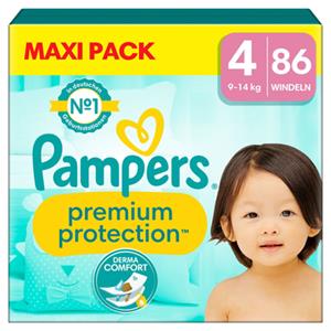 Pampers Premium Protection, Gr. 4 Maxi, 9-14kg, Maxi Pack (1x 86 Windeln)