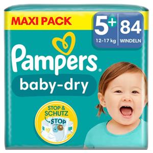 Pampers Baby-Dry luiers, maat 5+, 12-17 kg, Maxi Pack (1 x 84 luiers)