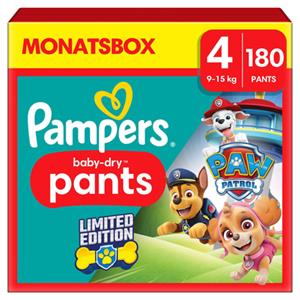 Pampers Baby-Dry Pants Paw Patrol, Gr. 4 Maxi, 9-15kg, Monatsbox (1 x 180 Windeln)
