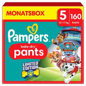 Pampers Baby-Dry Pants Paw Patrol, Gr. 5 Junior 12-17kg, Monatsbox (1 x 160 Pants)