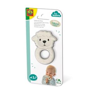 SES Tiny Talents Teething Toy Sam Sheep - 100% Natural Rubber