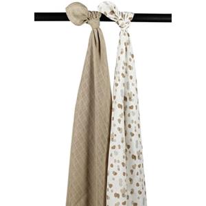 MEYCO Mousseline Swaddle 2-pack Stains Sand