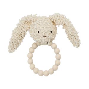 Smallstuff Rammelaar Rabbit Met Bijtring Off White Bouclé