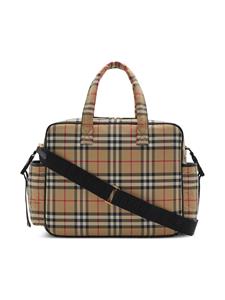 Burberry Kids Vintage Check-pattern quilted changing bag - Bruin