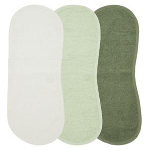 MEYCO Burp doekjes XL 3-pack Off white /Soft Green / Forest Green