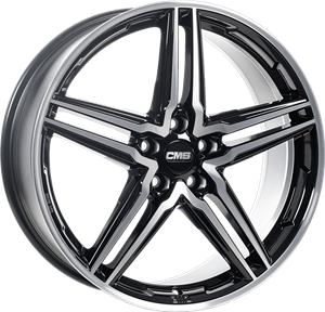 CMS WHEELS C29 Zwart gepolijst