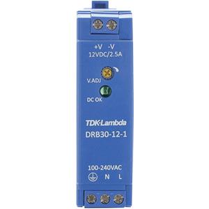 TDK-Lambda DRB30-12-1 Hutschienen-Netzteil (DIN-Rail) 12 V/DC 2.5A 30W Anzahl Ausgänge:1 x Inhalt 1