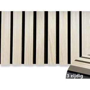 Adeqo Akupanel - Akoestische panelen - Wit Eiken 240 x 60 cm