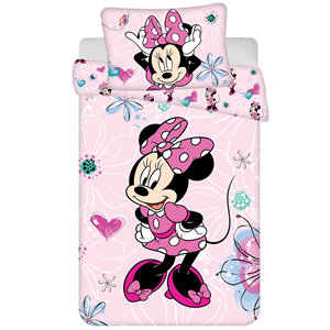 SlaapTextiel Disney Minnie Mouse BABY Dekbedovertrek Flower - 100 x 135 cm - Katoen