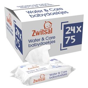 Zwitsal  Water & Care - Billendoekjes - 24 x 75 - 1800 babydoekjes