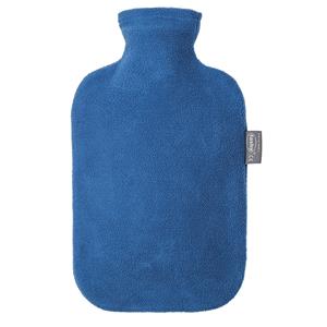 Fashy Warmte kruik met fleece hoes blauw 2 liter -