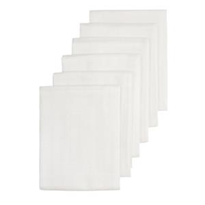Meyco hydrofiele doek uni 60x60 cm - set van 6 white Hydrofiele luiers Wit