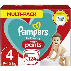 Pampers 2x  Baby Dry Luierbroekjes Maat 4 (9-15 kg) 62 stuks