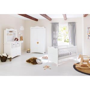 Pinolino Florentina Kinderkamer 2 deuren, brede commode, legplank en bed 60 x 120 cm