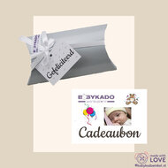 Geef een babykadowinkel.nl cadeaubon als kraamcadeau of als  Cadeaubon babykadowinkel.nl