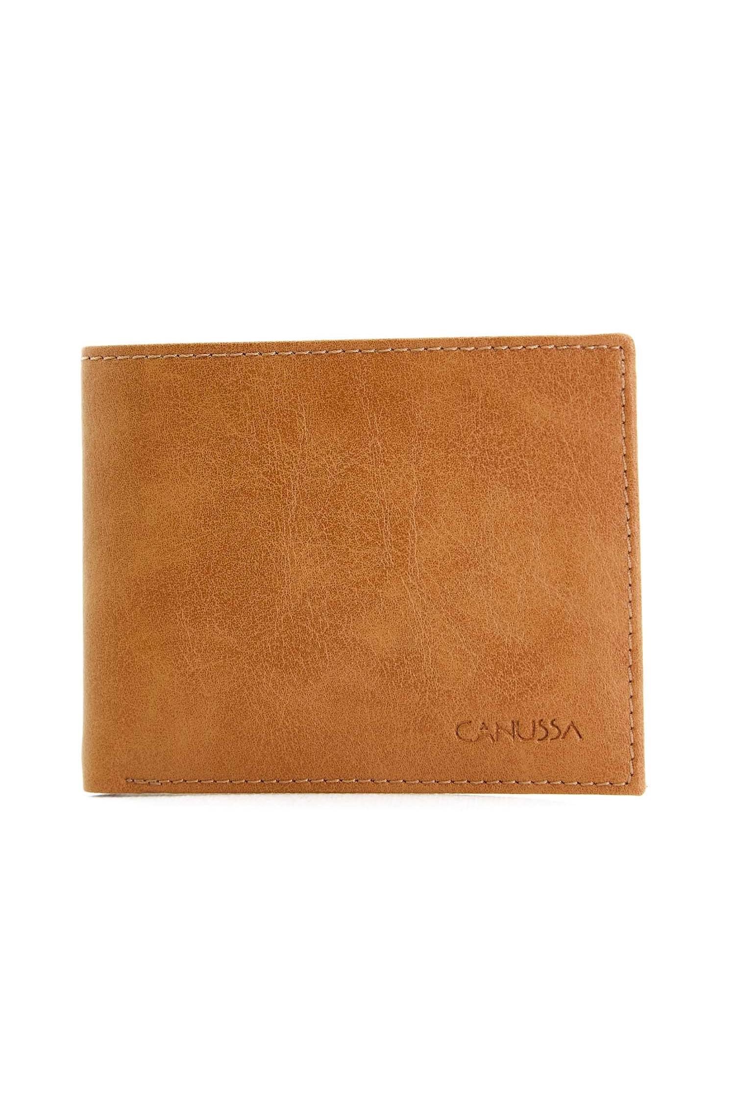 CANUSSA Damen vegan Geldbörse Slim Camel