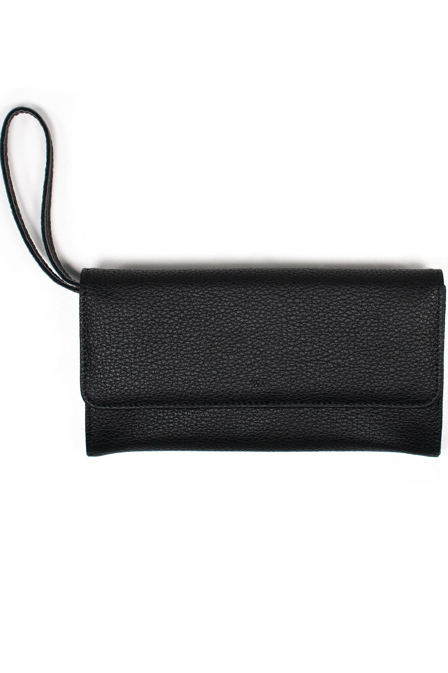 Will's Vegan Store Damen vegan Brieftasche Continental Schwarz