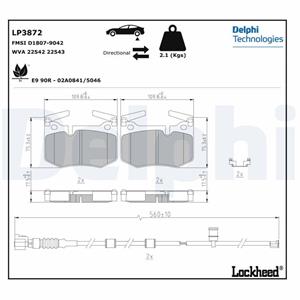 Lexus Remblokkenset, schijfrem