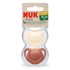 NUK Fopspeen Voor Nature Latex 18-36 maanden rood/crème 2-pack