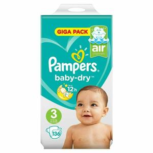 Pampers  Baby Dry - Maat 3 - Megapack - 136 luiers