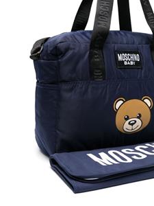 Moschino Kids Teddy Bear-print changing bag - Blauw