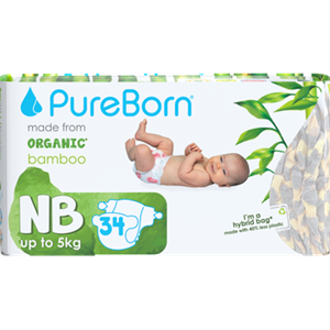 PureBorn™ ureBorn Baby Luiers Made from Organic Bamboo Maat NB up to 5 kg 34 Stuks 900g bij Jumbo