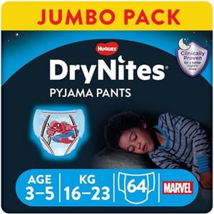 Huggies DryNites Windeln für Jungen 3-5 Jahre (16-23kg) Jumbo Monatspack