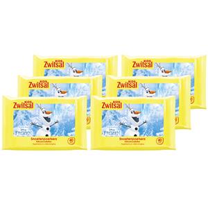 Zwitsal  Kids Frozen Snoetenpoetsers - 6 x 40 Monddoekjes - Voordeelverpakking