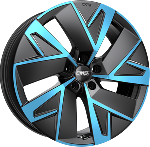 CMS WHEELS C32 AERO Zwart met blauwe voorkant