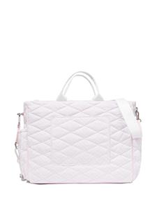 Missoni Kids diamond-quilted changing bag - Wit