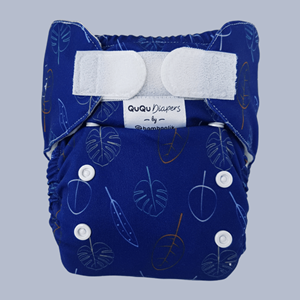 Babybum Bamboolik QuQu Pocketluier Stay-Dry - 4 prints - Deep Ocean Blue