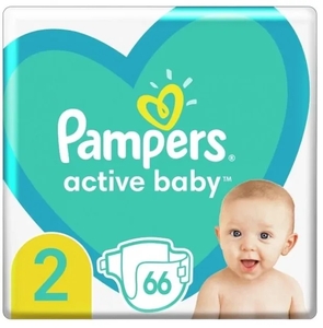Pampers Active Baby Maat 2 (4 - 8 kg) - 66 stuks