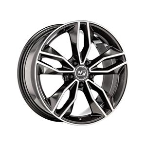 Aluminium velg msw 71 8x18 5x110 et35 donkergrijs, gepolijste voorkant