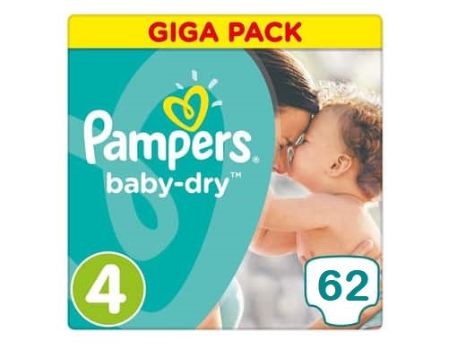 Pampers Baby Dry Maat 4 - 62 Luiers